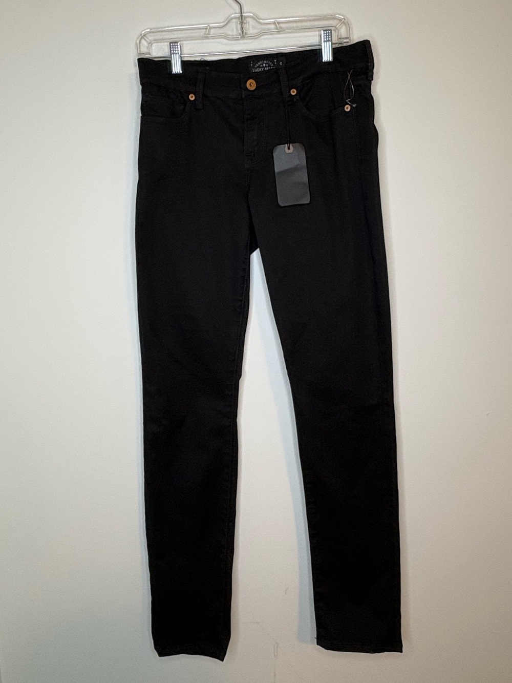 Lucky Brand Sofia Skinny Curvy Fit Mid Rise Super Stretch Black Jeans 8/29 R